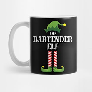 Bartender Elf Matching Family Group Christmas Party Mug